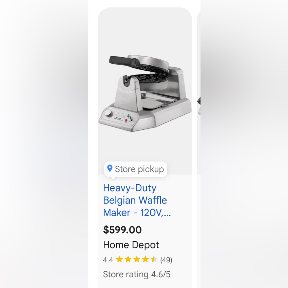 Waring PRO Single Belgian Waffle Maker